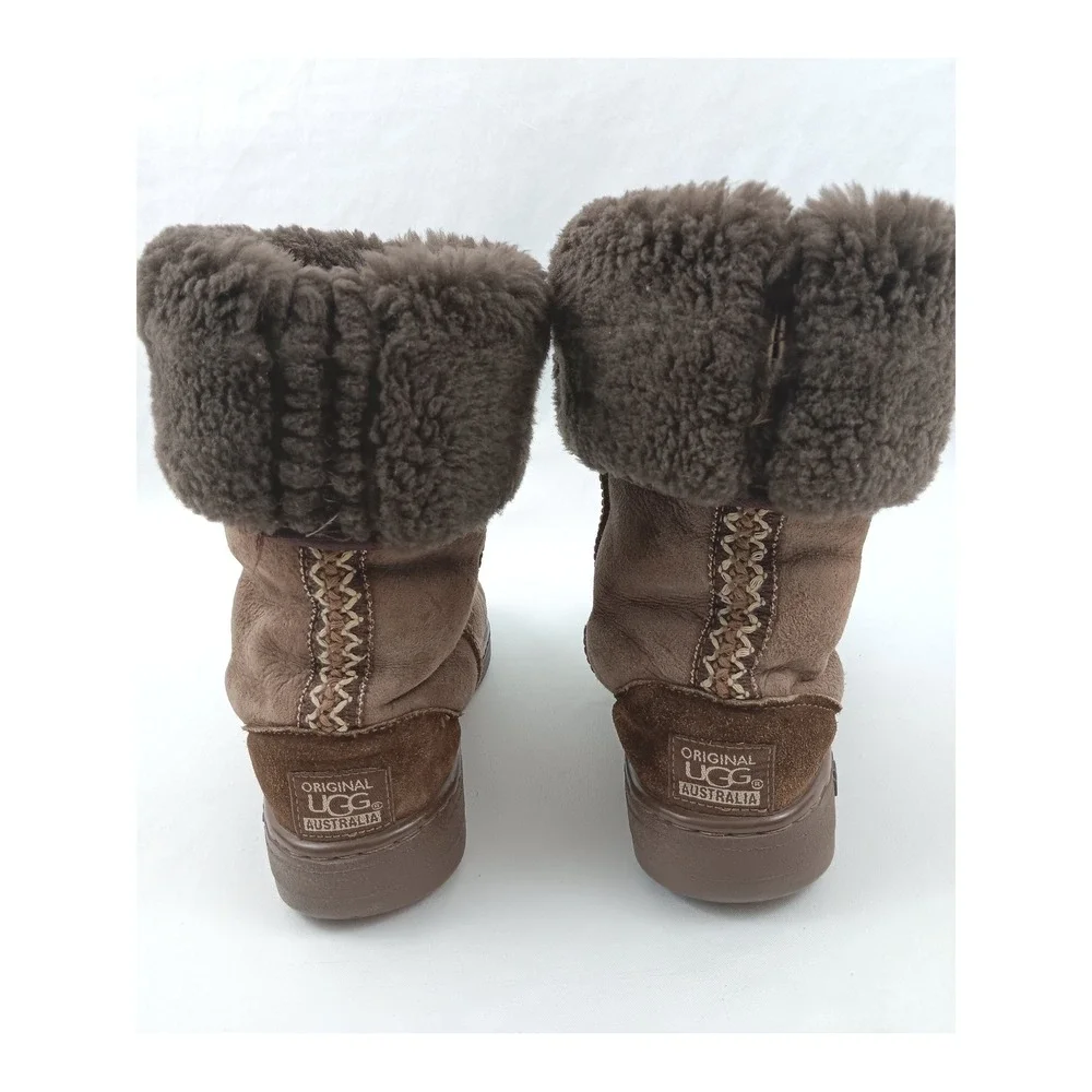 UGG Australia‎ Ultimate Tall Tasman Women's Brown Suede Sheepskin Boots Size 8